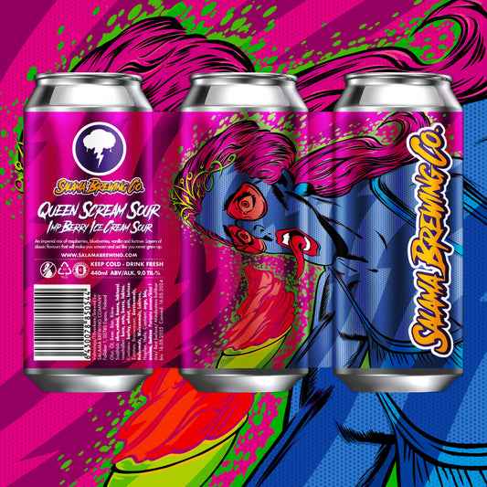 Salama Queen Scream Imp. Berry Ice Cream Sour 9,0% 440 Can Salama Queen Scream Imp. Berry Ice Cream Sour 9,0% 440 Can