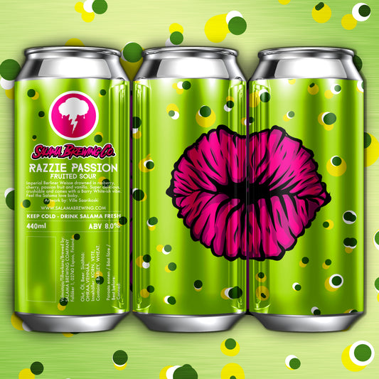 Salama Razzie Passion Imp. Berliner Weisse 8,0% 440 Can Salama Razzie Passion Imp. Berliner Weisse 8,0% 440 Can